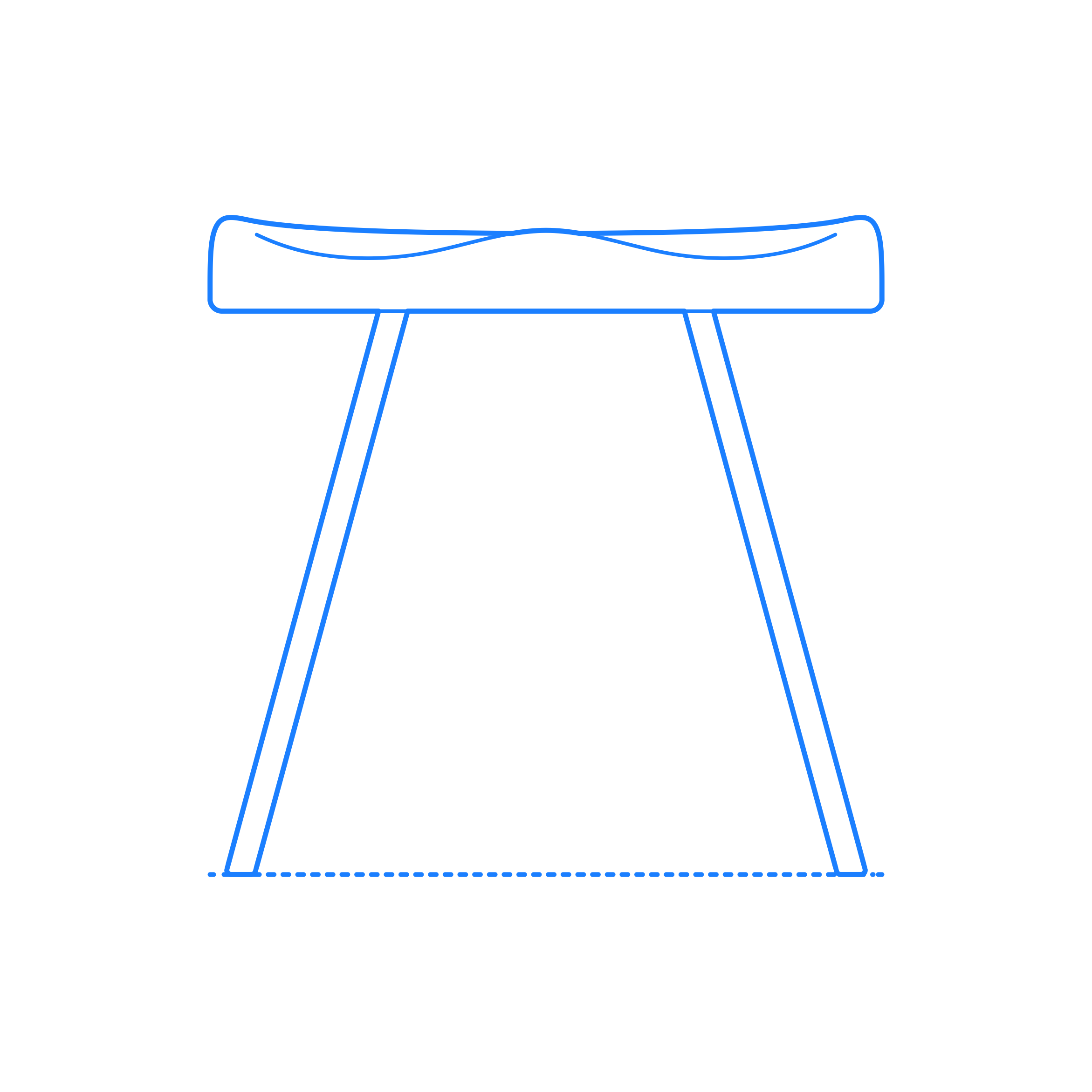 Furniture Stools Prouve Tabouret 307 Line Art Svg Vector Free Vectors